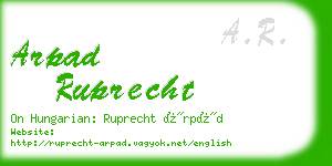 arpad ruprecht business card